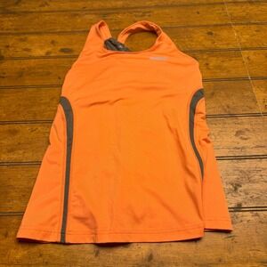Reebok Orange Athletic Tank Top Women's Performance Racerback‎ Gym Workout
